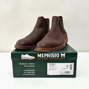 NIB Mephisto Mens' Pasko Dark Brown Chelsea Boots US Men's 12.5D EU46.5